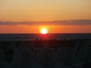 海に沈む夕日